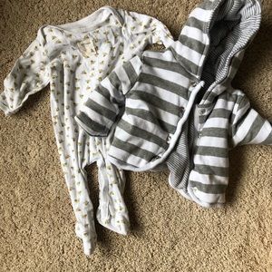 Burt’s Bees Organic FOUR Bundle newborn, 0-3, 3-6